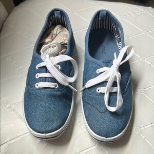 MyStyle Blue Canvas Slip-On Shoes